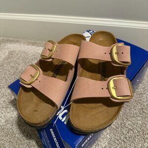 Birkenstock Arizona big buckle sandal soft pink sz 39